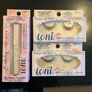 New Ioni 3d faux mink lashes and glue set